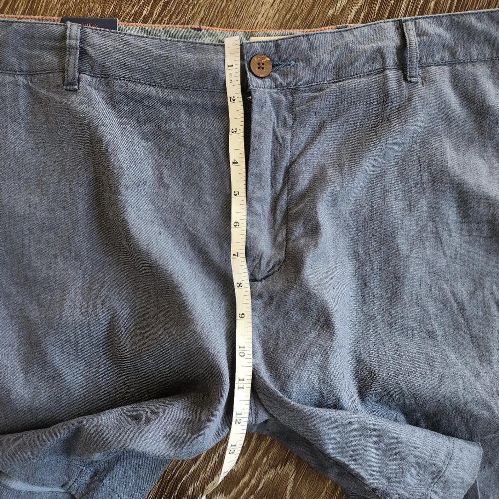 Faherty Mens Blue Tradewinds Linen Blend Shorts Size 42 NWT 7.5